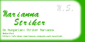 marianna striker business card